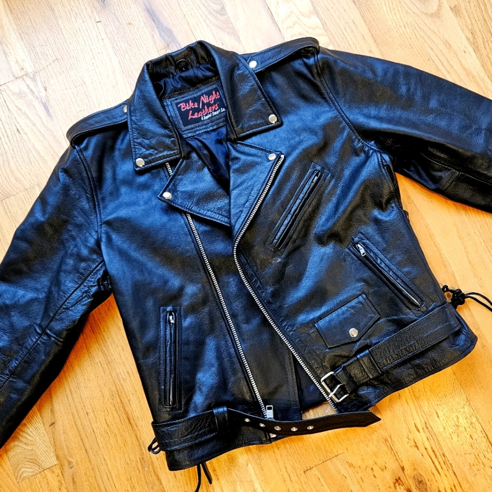 Cowhide Leather Biker Jacket